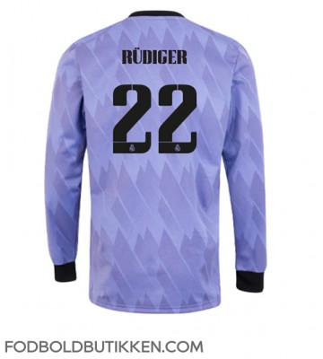 Real Madrid Antonio Rudiger #22 Udebanetrøje 2022-23 Langærmet